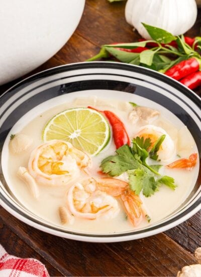 A bowl of Thai Coconut Soup.