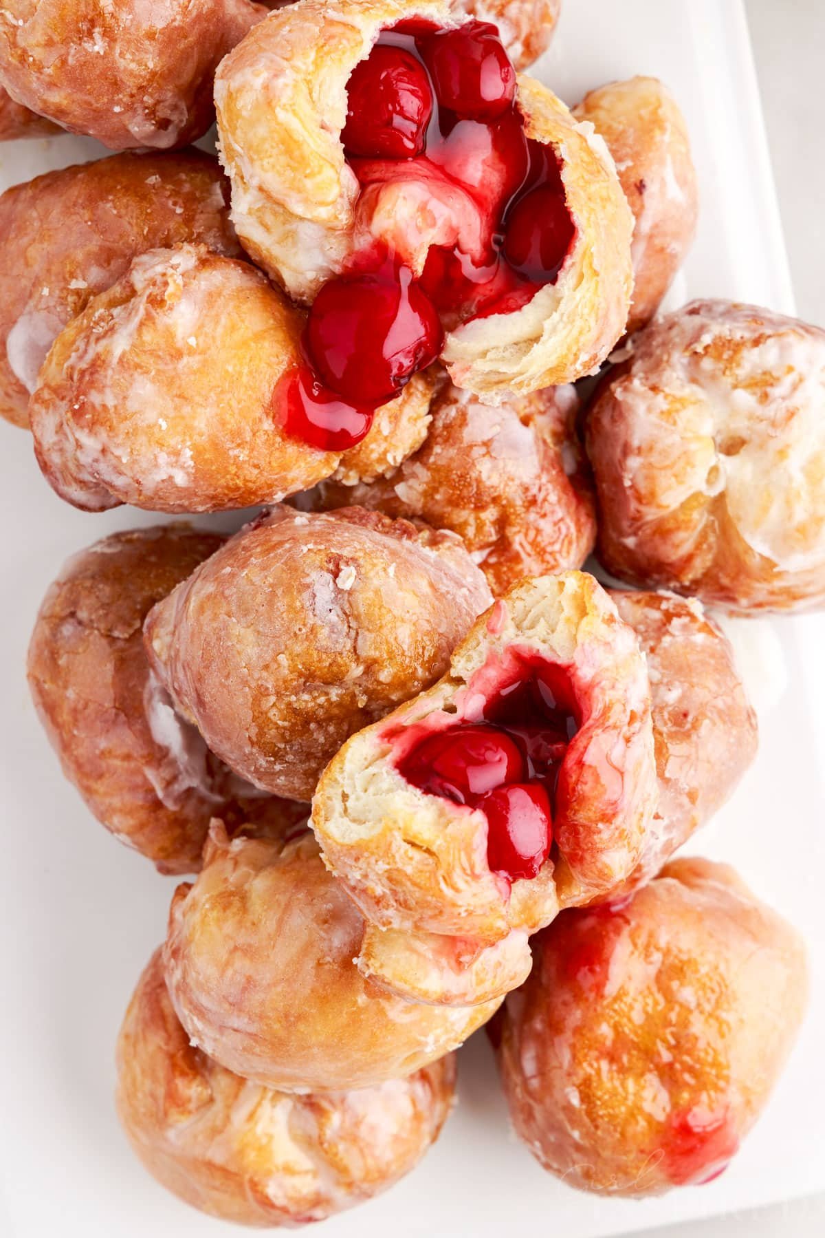 Overhead close up of Cherry Pie Bombs.