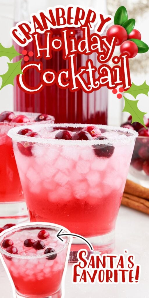 Christmas Cranberry Cocktail with text overlay.