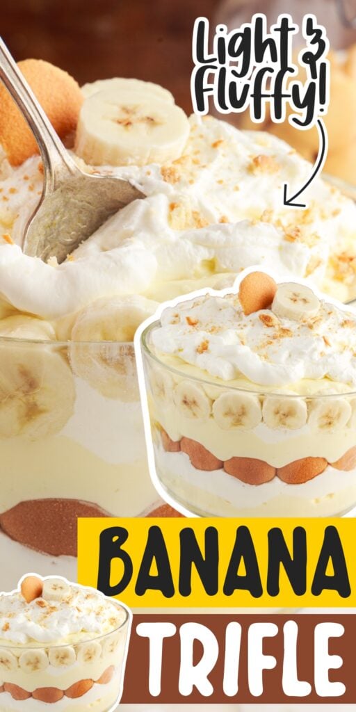 Banana Pudding Trifle with text overlay.