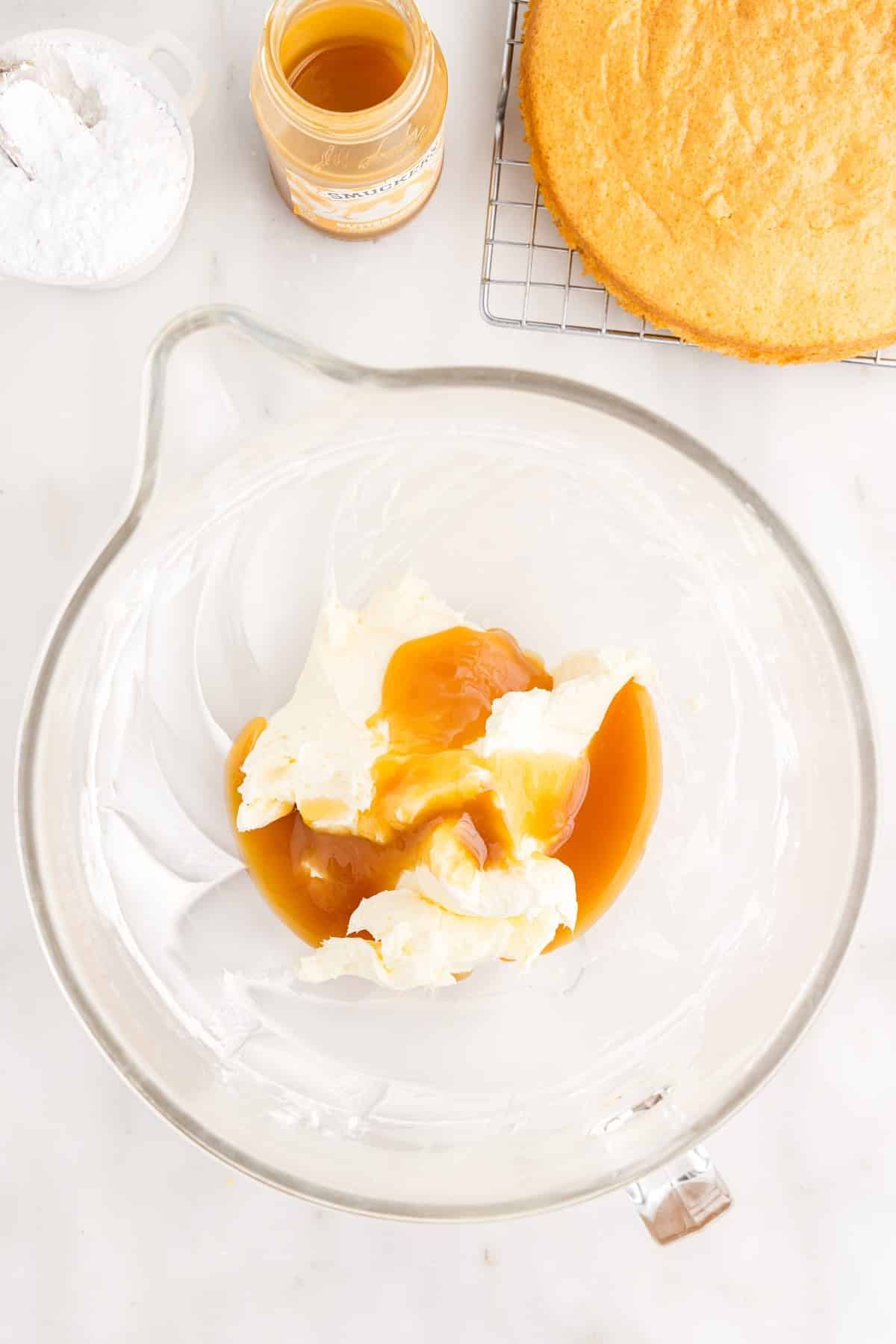 Butterscotch added to butter.