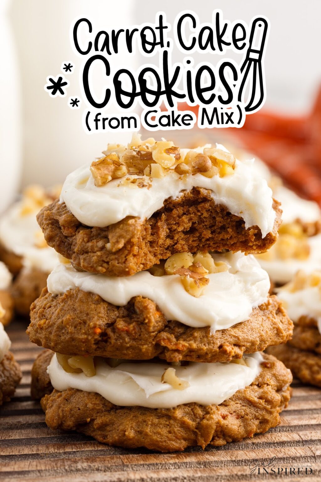 Carrot Cake Cookies (from Cake Mix) - girl. Inspired.