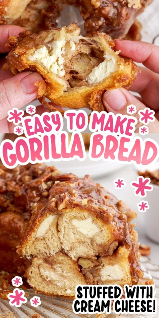 Inside view of a slice of Gorilla Bread with text overlay.