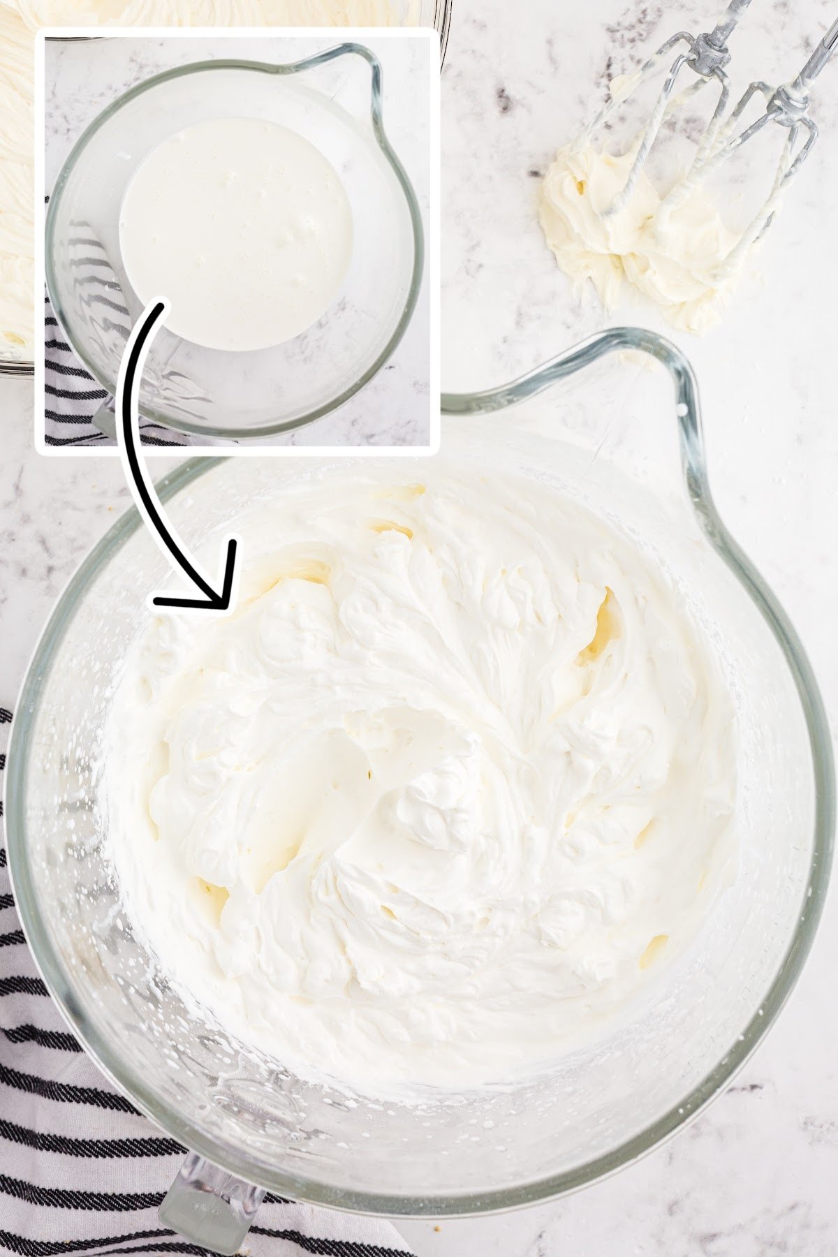 Making homemade whipped cream.