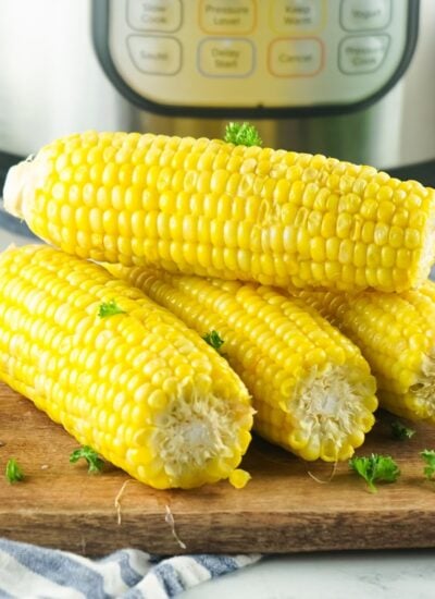 Instant Pot Corn on the Cob, cooked and ready to serve.