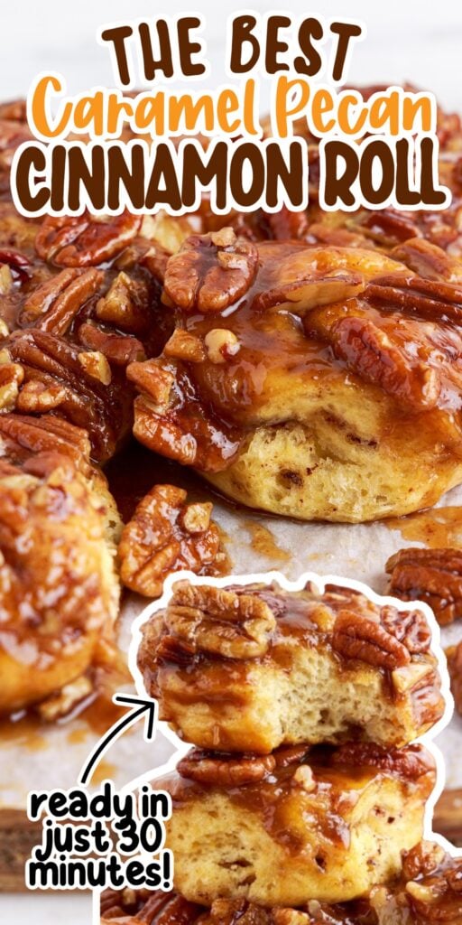 A batch of free caramel pecan cinnamon rolls.