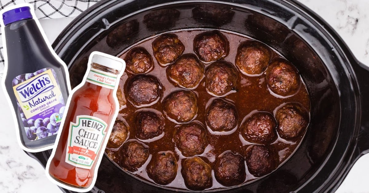 Crockpot Meatballs with Grape Jelly - girl. Inspired.