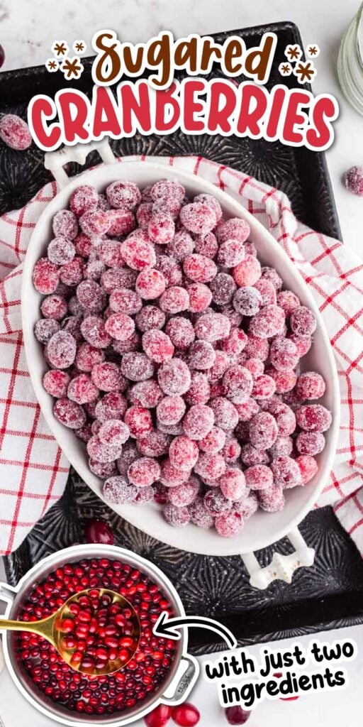 Bowl of Sugared Cranberries.