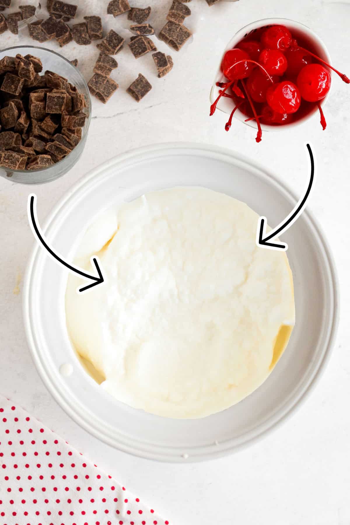 The thicken ice cream base.