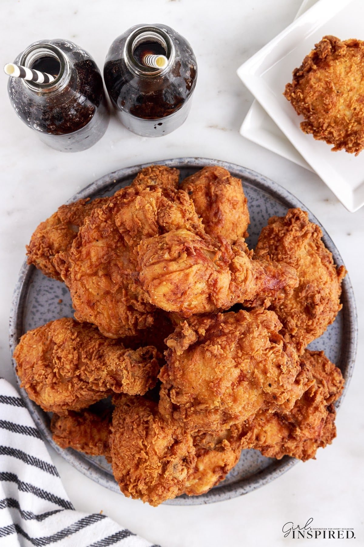 Plate of Southern Fried Chicken.