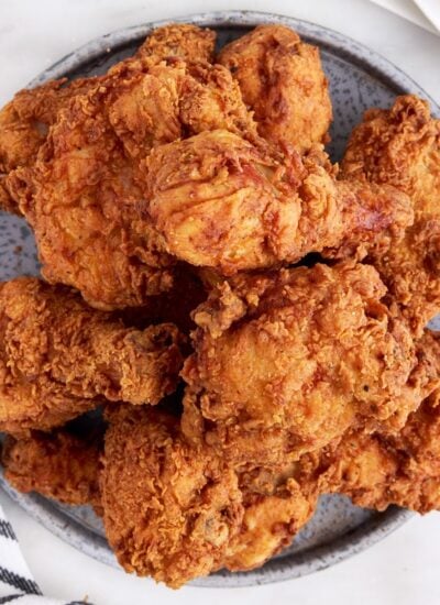 Plate of Southern Fried Chicken.