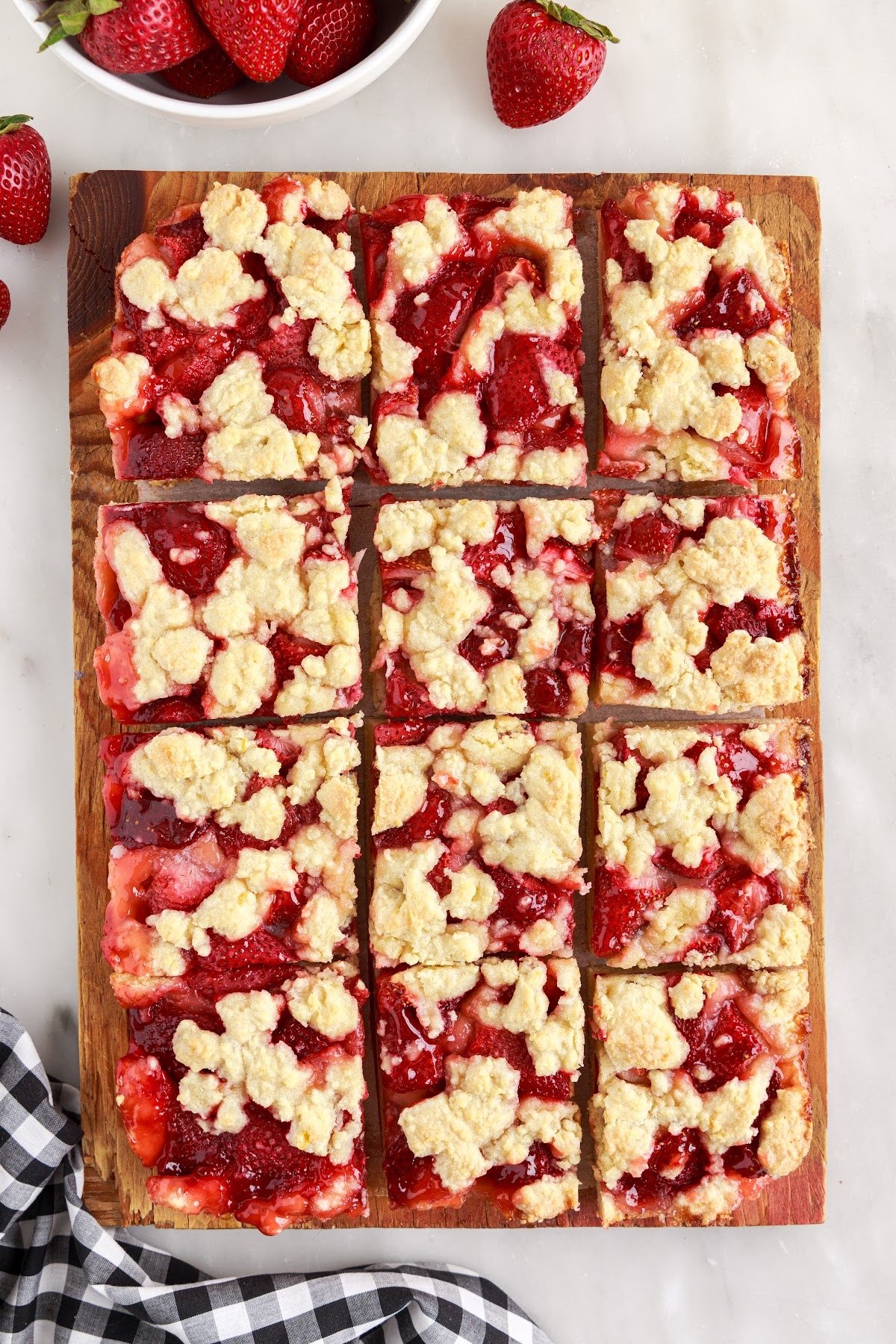 Cut bars in the baking dish, ready to serve once cooled.