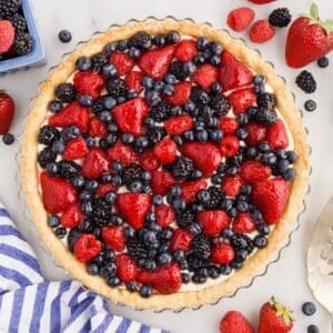 Overhead view of the Mixed Berry Tart.