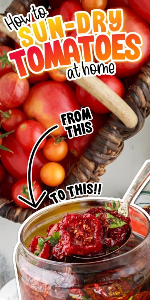 Pin collage for sundried tomatoes recipe